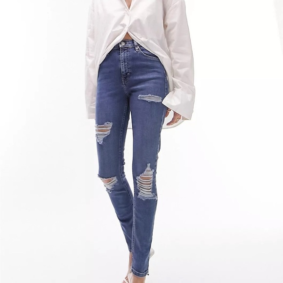Topshop Denim - Topshop Jamie Ripped Jean Size 26
